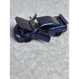 Nissan Skyline GTR 1:32 Midnight Purple Jinliflang Opening Hood Doors Lite Sound